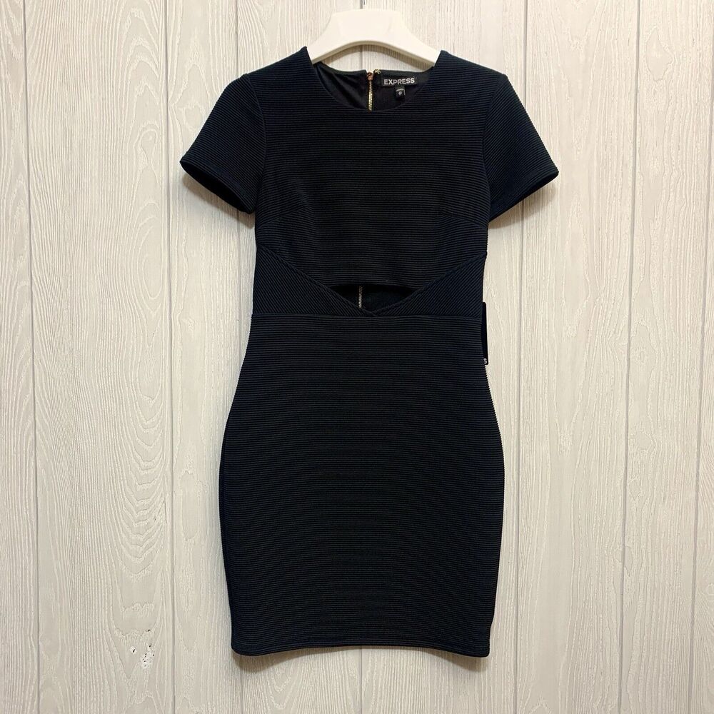 Express Black Cut Out Mini Dress XS NWT